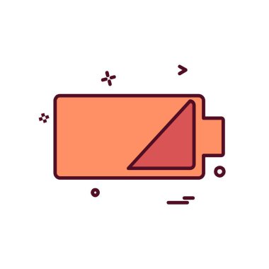 Batarya simgesi tasarım vektörü