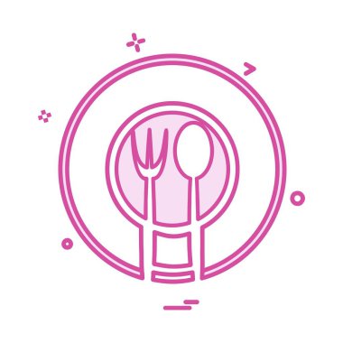 Gıda simgesi tasarım vektörü