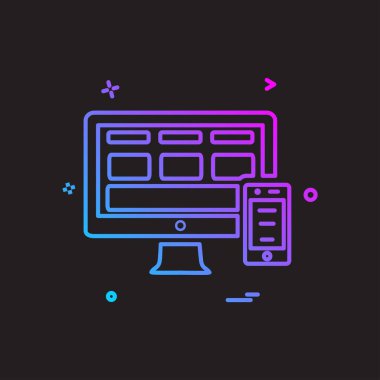 Web yerleşim simgesi tasarım vektörü