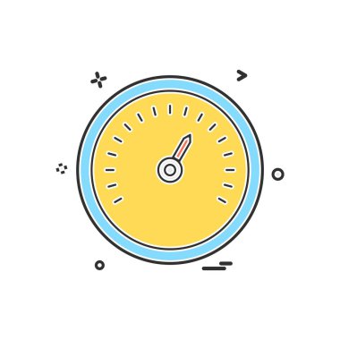 saat düz ikon vektör illüstrasyonu 