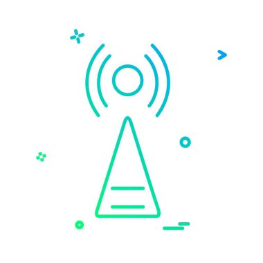 Kızılötesi simge tasarım vektörü