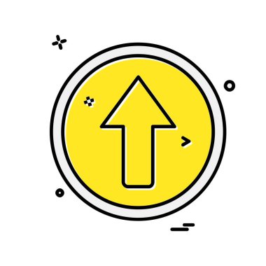 Yukarı ok simgesi tasarım vektörü