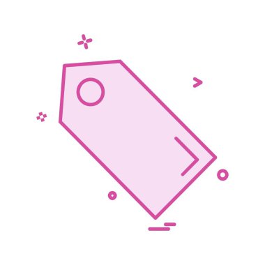 Etiketi simgesi tasarım, renkli vektör çizim