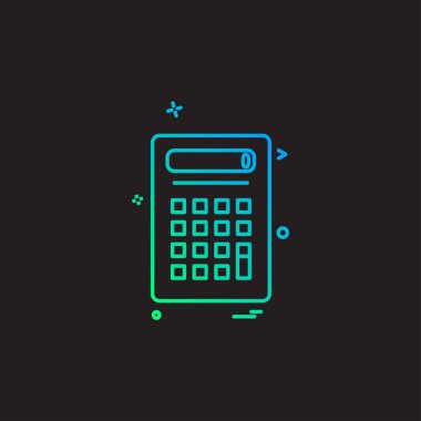 Hesap makinesi simgesi tasarım vektörü