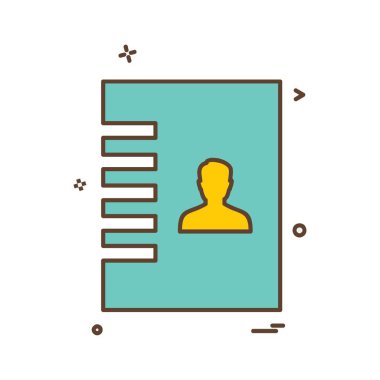 Kişi Kitabı simge tasarım vektörü