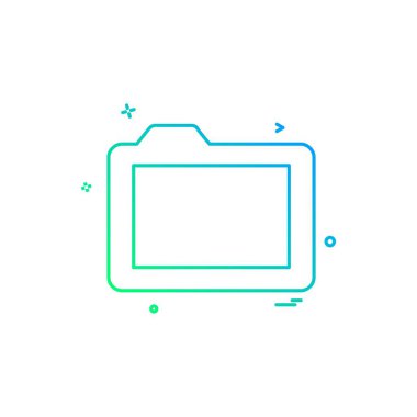 Klasör simge tasarlamak vektör