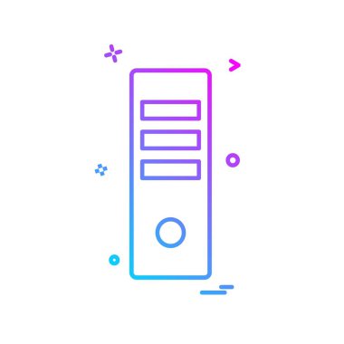 İşlemci simgesi tasarım vektörü