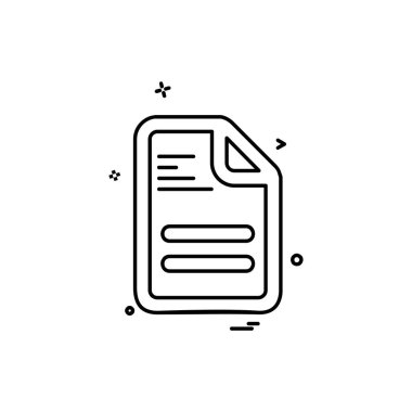 Dosya simgesi tasarım vektörü