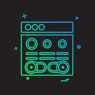 Web düzen simge tasarlamak vektör