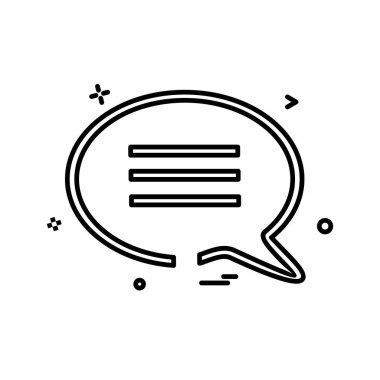 Sohbet simgesi tasarım vektörü