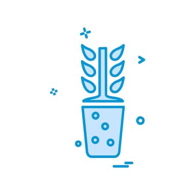 Bitki simgesi tasarım vektörü