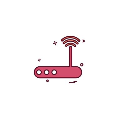 WiFi yönlendirici simge tasarlamak vektör 