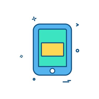 Mobil simge tasarım vektörü