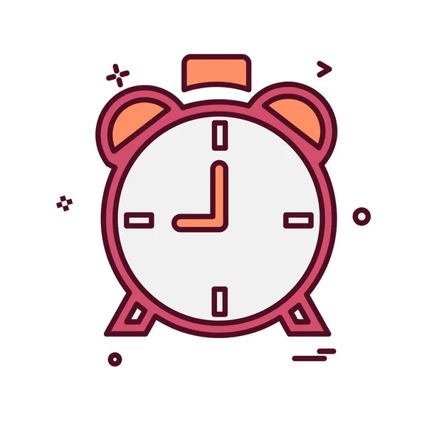 Reloj Icono Diseño Vector — Vector de stock