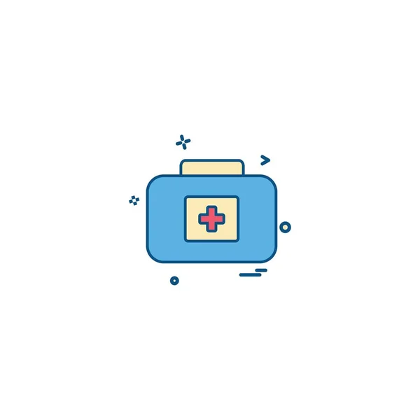 Primeros Auxilios Medicina Médica Icono Icono Icono Icono Diseño — Vector de stock