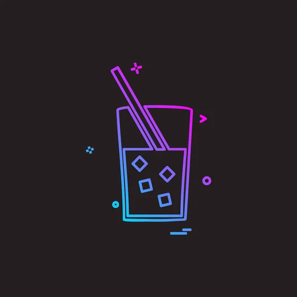 Drink Pictogram Ontwerp Kleurrijke Vectorillustratie — Stockvector