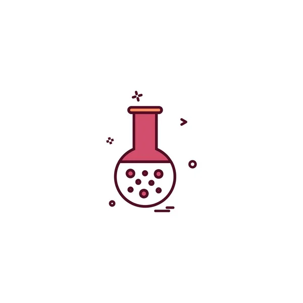 Flask Icon Design Illustrazione Vettoriale Colorata — Vettoriale Stock