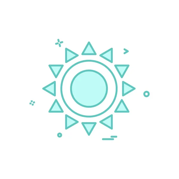 Diseño Icono Sol Ilustración Vectorial Colorido — Vector de stock