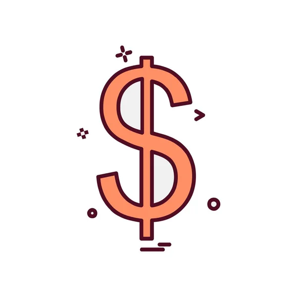 Ilustracja Wektorowa Projekt Ikonę Dolar — Wektor stockowy
