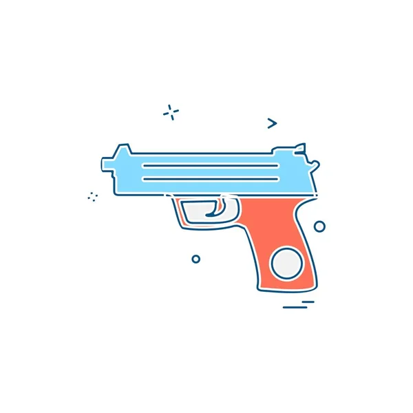 Pistool Pictogram Ontwerp Vector — Stockvector