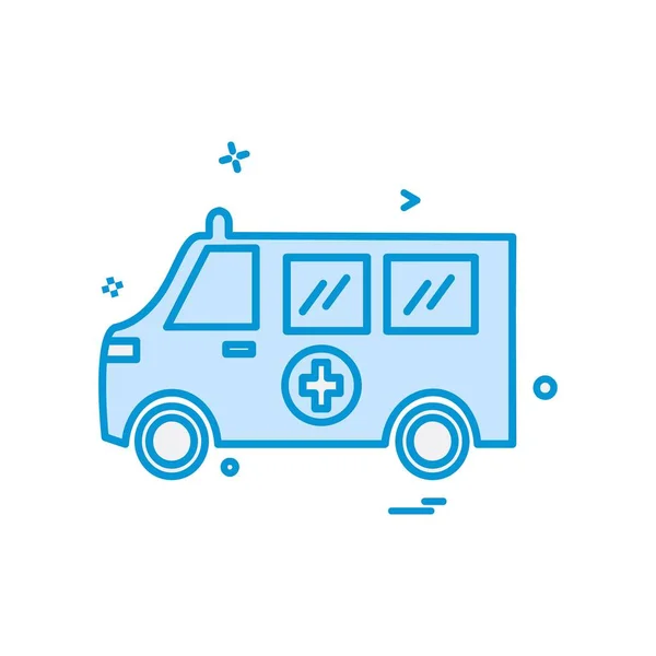 Vektor Desain Ikon Ambulans - Stok Vektor