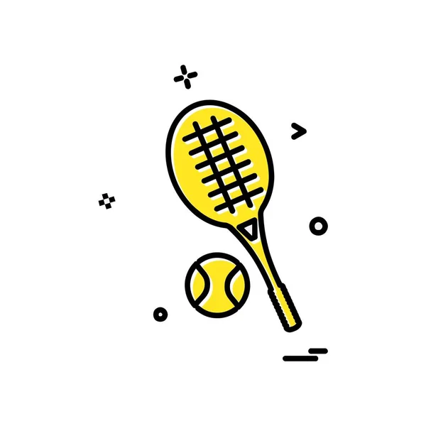 Ilustração Vetor Projeto Ícone Badminton — Vetor de Stock