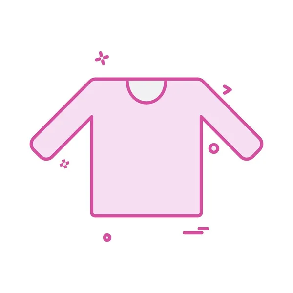 Shirt Icon Design Colorful Vector Illustration — Stock Vector