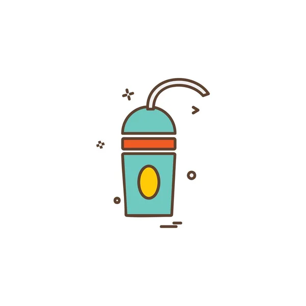 Drink Icon Design Bunte Vektorillustration — Stockvektor