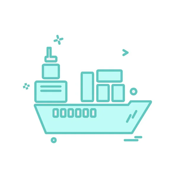 Ship Icon Design Vector — Stock Vector