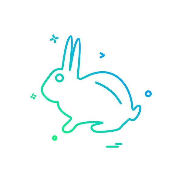 Rabbit Icon Design Vector — Stock Vector