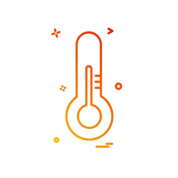 Thermomètre Icône Design Vecteur — Image vectorielle
