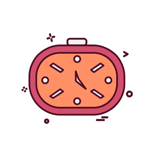 Reloj Icono Diseño Vector Ilustración — Vector de stock