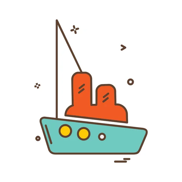 Schip Pictogram Ontwerp Vector — Stockvector