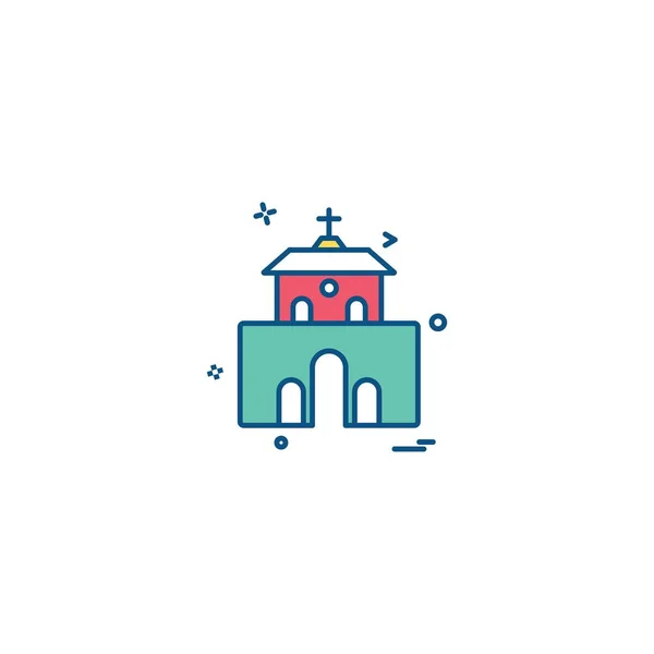 Iglesia Icono Diseño Vector — Archivo Imágenes Vectoriales