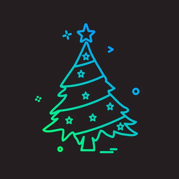 Weihnachtsbaum Symbol Design Vektor — Stockvektor