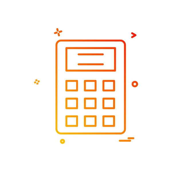 Calculadora Escuela Icono Vector Diseño — Vector de stock