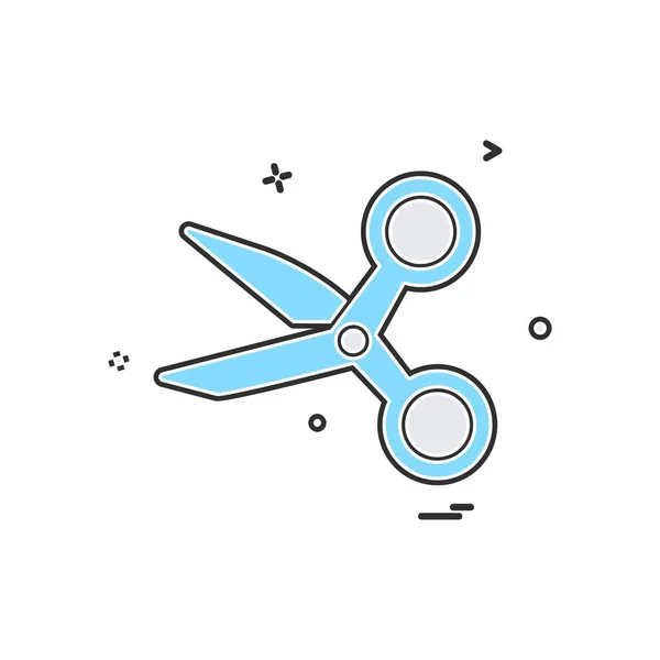 Scissor Ikon Design Vektorillustration — Stock vektor