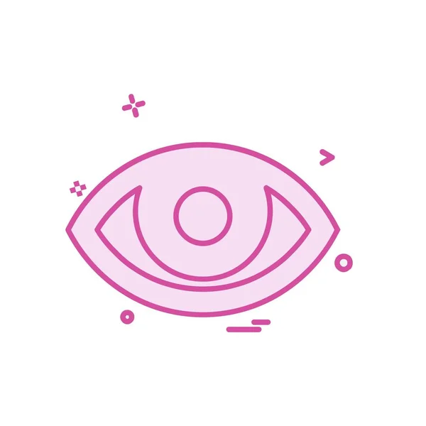 Ojo Icono Diseño Vector — Vector de stock