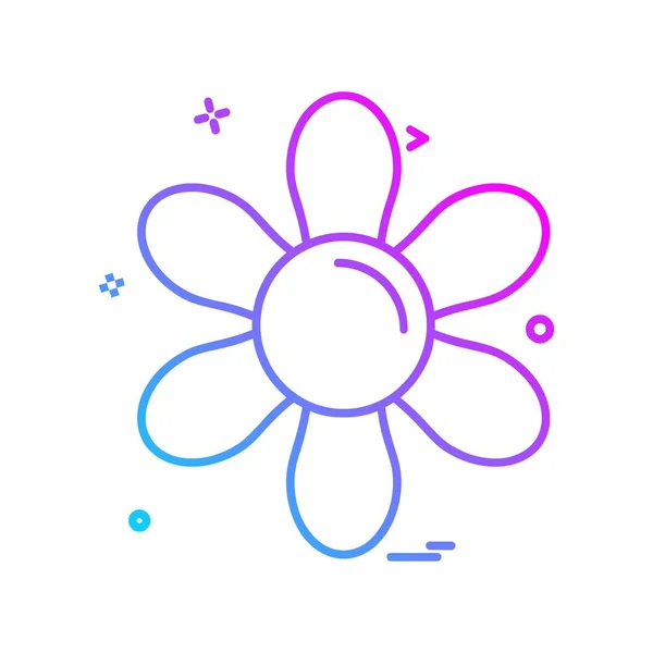 Flor Icono Diseño Vector — Vector de stock