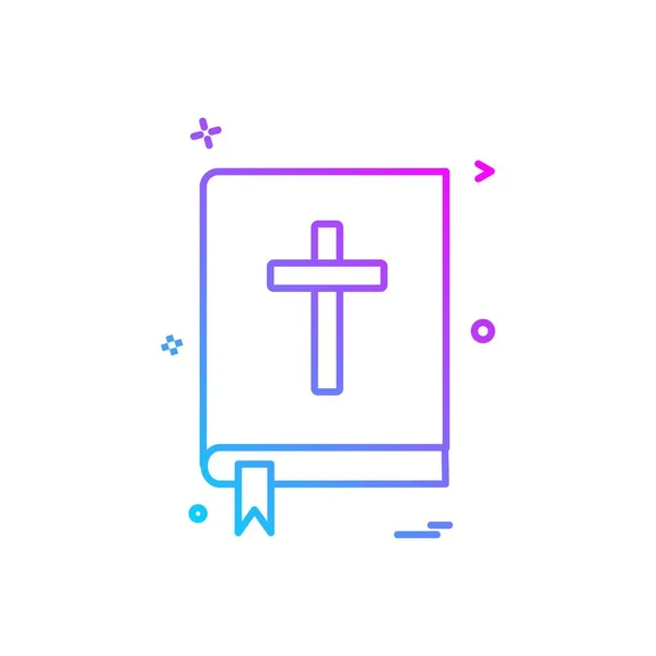 Bok Heliga Bibel Ikon Vektor Design — Stock vektor