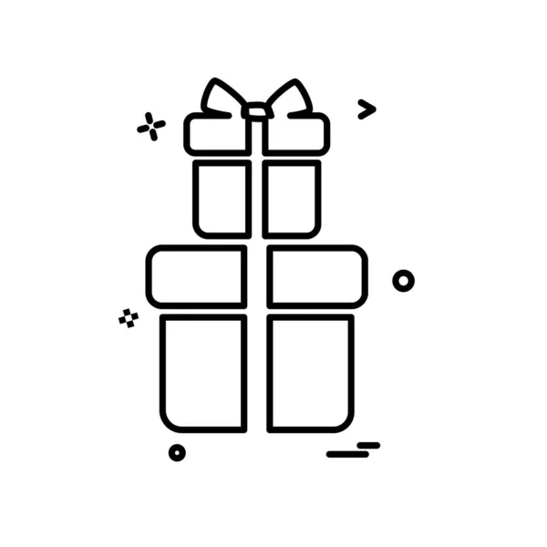 Giftbox Ikony Designu Vektorové Ilustrace — Stockový vektor