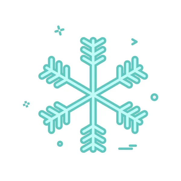 Icono Copo Nieve Colorido Sobre Fondo Blanco — Vector de stock