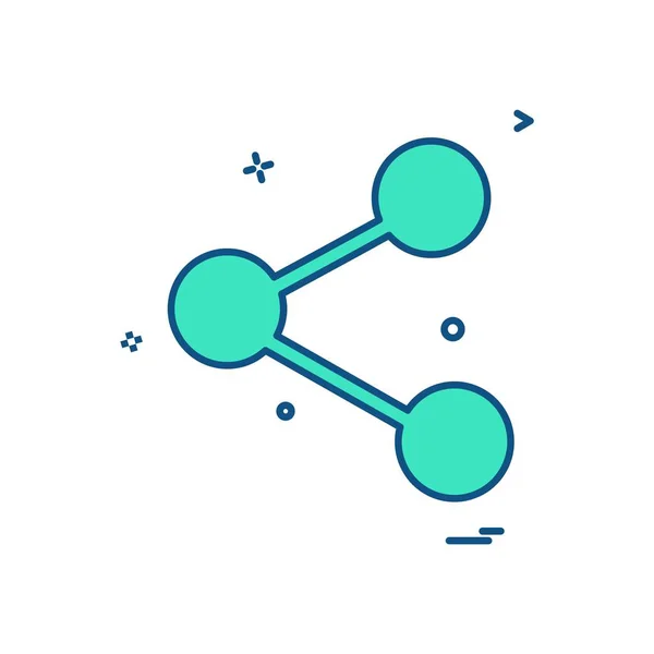 Condividi Vettore Progettazione Icona — Vettoriale Stock