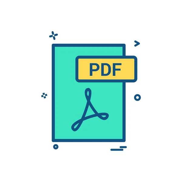 Formato Arquivo Pdf Ícone Vetor Design —  Vetores de Stock