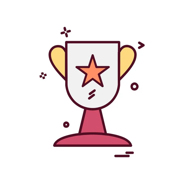 Trophy Icon Design Vector — Stock Vector