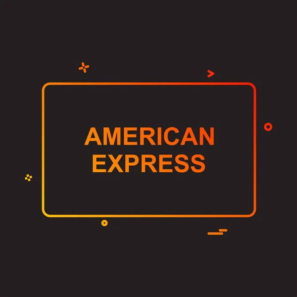 American Express Icône Carte Vecteur Conception — Image vectorielle