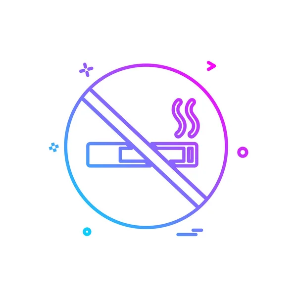 Žádné Kouření Ikony Designu Vektor — Stockový vektor