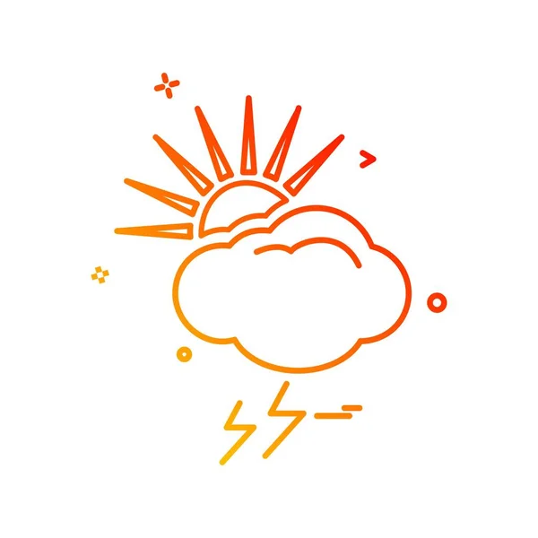 Wolke Icon Design Bunte Vektorillustration — Stockvektor