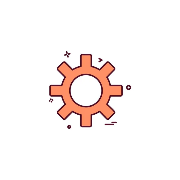 Setting Gear Icon Design Vector Illustration — Stock Vector