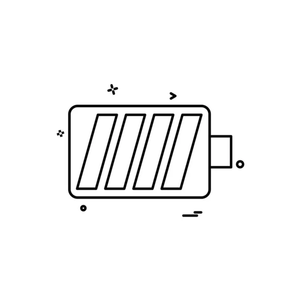 Вектор Конструкции Значка Аккумулятора — стоковый вектор